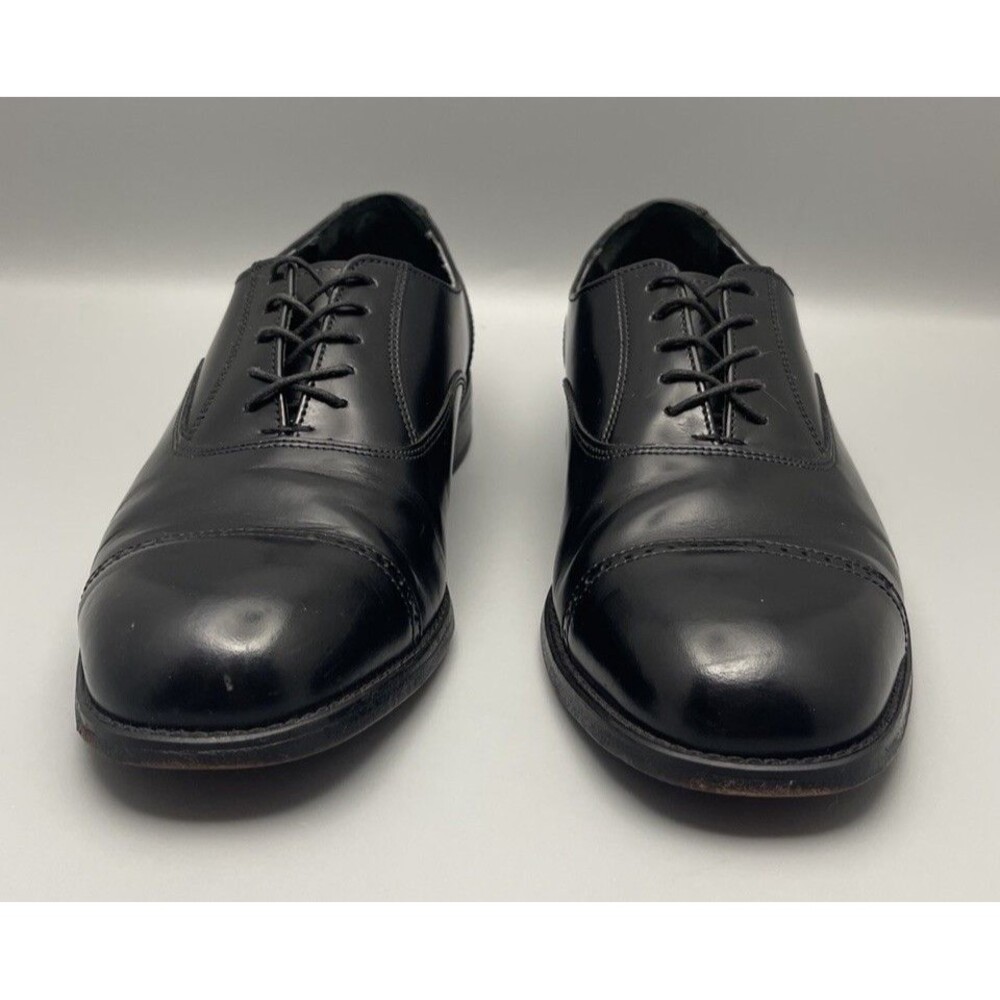 Florsheim Lexington Oxford Mens 9.5D Black Leather Cap Toe Dress Shoe Classic - Picture 3 of 10